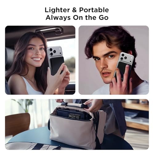 Wireless Charger 5 in 1 Magnetic Charging Station Stand with Portable Power Bank for Apple/Samsung Multiple Devices for Apple Watch 10-2,iPhone 16 15-12 Pro Max/Samsung Galaxy S25 Ultra S24-S8 9