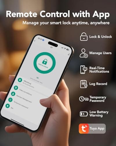 Devo G1 Video Smart Lock with Camera&Doorbell,6-in-1 Keyless Entry Door Lock with App Remote,Fingerprint ID,Auto Locks,Built-in Wi-Fi Smart Deadbolt for Front Door,Easy Install,Waterproof,BHMA Grade 3 5