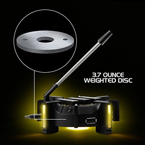 Enhance Pro Gaming Mouse Bungee Cable Holder 4 Port USB Hub with 7 LED Color Modes, Cable Management Support, Improved Accuracy and Weighted Design for Competitive Esports Games, Gaming Accessories 6