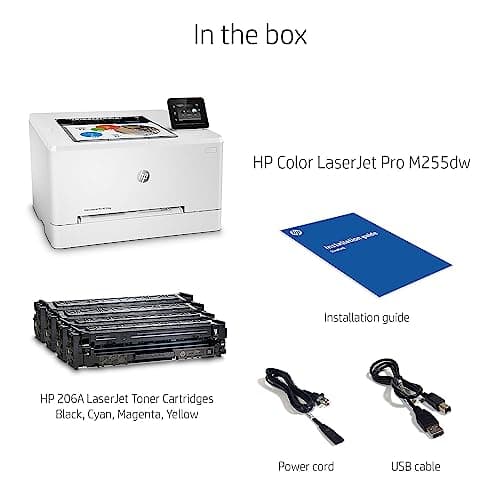HP Color LaserJet Pro M255dw Wireless Laser Printer, Remote Mobile Print, Duplex Printing, Works with Alexa (7KW64A), White 8