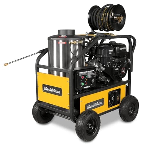 MechMaxx 4000 PSI 4 GPM ZONSEN 459cc 15HP E-Start Gas Engine Power Hot Water Pressure Washer with Hose Reel, Model HPW40D