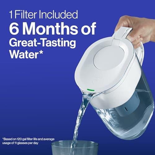 Brita Everyday Elite Water Filter Pitcher, Removes 99% of Lead, Includes 1 Filter, 10-Cup Capacity, Black 8