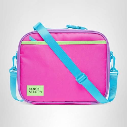 Simple Modern Hadley with Shoulder Strap | Lunch Box for Kids, Teens, and Adults | Insulated Bag for Girls, Boys, Women, Men | Meal Containers with Exterior and Interior Pockets | 80s Mix 7
