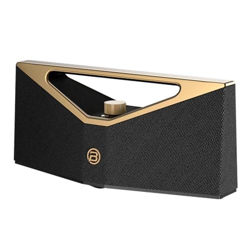 BUGANI Hi-Res Audio Bluetooth Speaker Loud 160W, Large Portable Bluetooth Speaker with Deep Bass Subwoofer, TWS Wireless Stereo, Waterproof Outdoor Party Speaker, 12H Playtime Golden