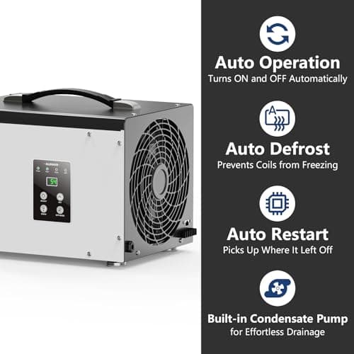 ALORAIR Crawl Space/Basement Dehumidifier 70 Pint with Pump, Automatic Defrost, Up to 1000 Sq Ft Commercial Dehumidifier, Memory Start, cETL Listed 5