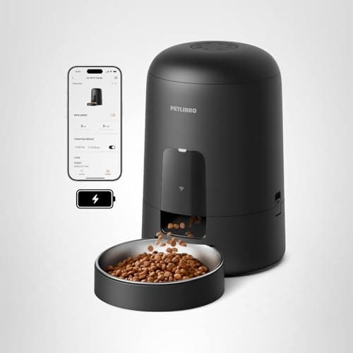 PETLIBRO Automatic Cat Feeder, Wi-Fi Rechargeable Cats Food Dispenser Battery-Operated with 30-Day Life, AIR 2.4G Wi-Fi Timed Pet Feeder for Cats & Dogs, 2L Auto Cats Feeder, Black 10