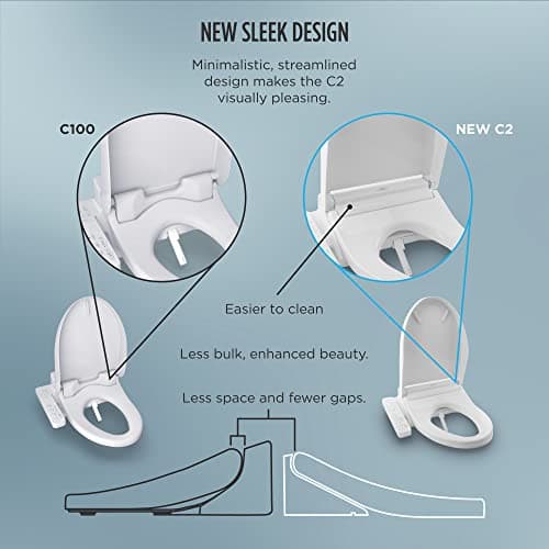 TOTO® WASHLET® C2 Electronic Bidet Toilet Seat with PREMIST and EWATER+ Wand Cleaning, Elongated, Cotton White - SW3074#01 12