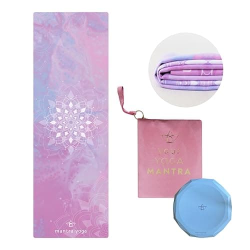 Mantra Yoga Travel PRO 1.5mm with Knee Pad & Bag - Foldable Fitness & Exercise Mat with Bag | Lightweight, Compact & Eco-Friendly | Non-Slip & Washable | For All Types of Yoga | 72" L x 24" W | 2.6 lbs