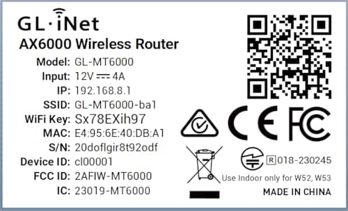 GL.iNet GL-MT6000 (Flint 2) WiFi 6 High Speed Gaming Routers for Wireless Internet, 2 x 2.5G Ethernet Ports for Fiber Optic Modem, Long Range Computer VPN WiFi Router, Home & Business 7