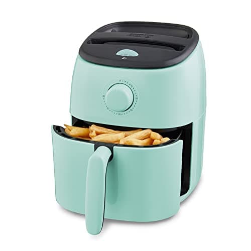 Dash Tasti-Crisp™ Air Fryer - AirCrisp® Technology - Compact Design with Adjustable Temperature Control - Nonstick Fry Basket & Auto Shut-Off Feature - 2.6 Quarts - Aqua