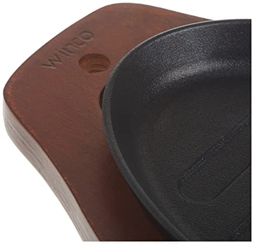 Winco Fajita Platter w/Gripper, 3-pc Set, Cast Iron 8