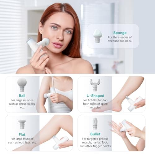 opove M3 Mini Massage Gun for Back Pain Relief, with Facial Mode, 7mm Amplitude, 4 Vibration Levels Ultralight Portable and Rechargeable Fascia Gun Active Recovery Women Presents 6