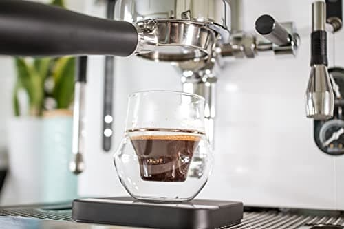 KRUVE Propel Espresso Cups, Handmade Double-Walled Glass Coffee Mugs, Clear 2.5 oz, Scientific Design for Better Tasting Coffee (Set of Two) - Unique Glass Coffee Cups with Headspace & Internal Fins 7