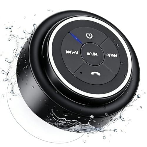 HAISSKY Bluetooth Shower Speakers, Portable Wireless Speaker with Suction Cup, IP67 Waterproof Speaker Pairs Easily to Phones, Tablets, Computer, Gift for Men & Women