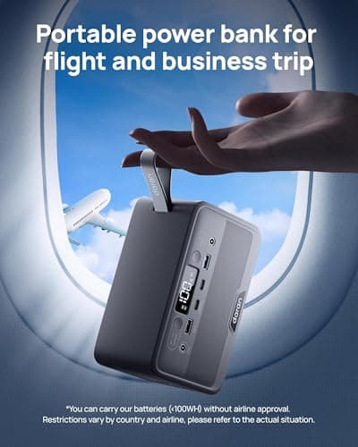 Portable Power Station 28,000mAh LiFePO4 Battery 100W(200W Peak) Solar Power Bank, Portable Charger Small Generator with AC Outlets & PD Fast Charging for Home/Laptop/Camping(Solar Panel Optional) 6