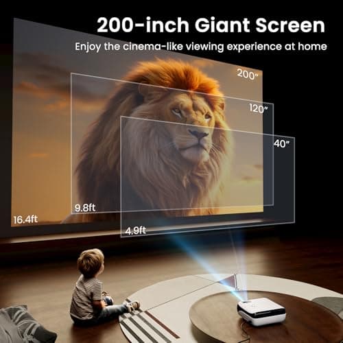 HAPPRUN Native 1080P Bluetooth Mini Projector, Full HD Portable Outdoor Movie Projector with Built-in Speaker, Compatible with Smartphone, HDMI, USB, AV, Fire Stick, PS5 for Home, Bedroom, Outdoor Use 7