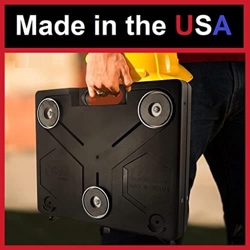 The OmniShelf Portable Workstation, Magnetic Toolbox, Laptop Stand w/ 50 lb Capacity, Hands Free Workstation, Attach to HVAC, Trucks, Walls, Poles etc. (Model # OSO1 - Magnets) 7