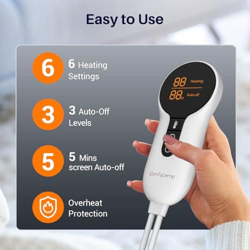 Comfytemp Weighted Heating Pad for Neck and Shoulders, Heating Pads for Back, Wearable Electric Heating Pads, Adjustable Heated Wrap with Auto-Off, Birthday Gifts for Women Men Mom & Mom Day Gifts 5