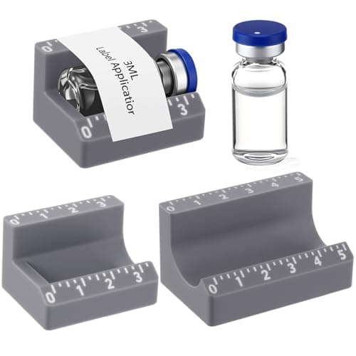 Fiwochic 2 Pcs Vial Label Applicator Bottle Labeling Application Tool for Small Jars Essential Oils Containers Bottles(Grey,3ml and 10ml)