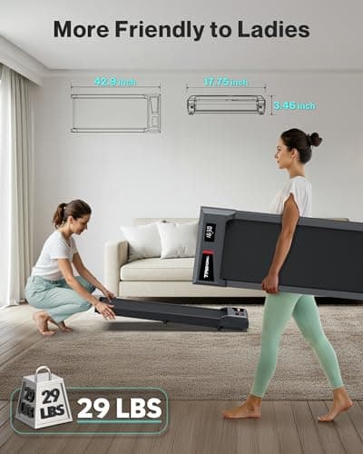 COZYINN Walking Pad with Incline, Under Desk Treadmill for Home Office, 2.5HP 10% Incline Voice Control Smart Treadmills Compatible with WELLFIT KINOMAP APP for Home/Office - 265 LB Capacity 9