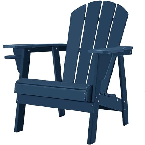 Restcozi Adirondack Chairs, HDPE All-Weather Adirondack Chair, Fire Pit Chairs (Classic, Navy Blue)
