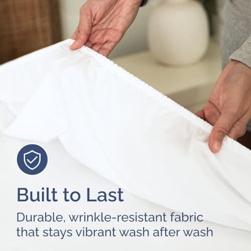 Full Fitted Bed Sheet - Bottom Single Fitted Sheet Only - Ultra-Soft Hotel Luxury Bedding w/ 8-16 Inch Deep Pockets - Breathable, Cooling & Wrinkle Free - Easy-Care, Fade & Shrink Resistant - White 6