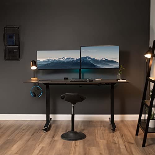 VIVO Full Motion Dual Monitor Desk Mount Clamp Stand VESA, Double Center Arm Joint, Holds 2 Screens up to 34 inches, STAND-V102D 9