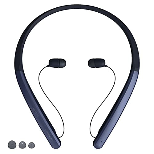 LG Tone Flex Wireless Bluetooth Stereo Neckband Earbuds HBS-XL7-32-Bit Hi-Fi DAC, Meridian Audio, Blue