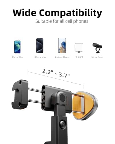 TODI 63" Cell Phone Selfie Stick Tripod, Portable Tripod for iPhone with Wireless Remote, Extendable Smartphone Stand, All-in-1, Compatible with iPhone/Android 6