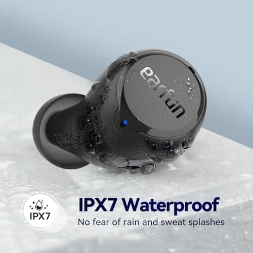 EarFun Free 2S Wireless Earbuds, [Upgraded Version] Bluetooth Earbuds with Deep Bass, 4 Mics for Clear Call, Customizable EQ App, IPX7 Waterproof in-Ear Headphones, 30H Playtime, Wireless Charging 7