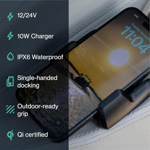 ROKK Wireless - Nano 10W. Waterproof Wireless Compact Phone Charging Mount 12/24V Available Q1 2023 5