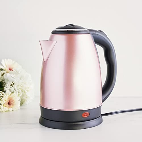 Pinky Up Parker Electric Tea Kettle, Hot Water Dispenser, Automatic Shut Off, Stainless Steel Cordless Electric Teapot, 56oz, Rose Gold 8