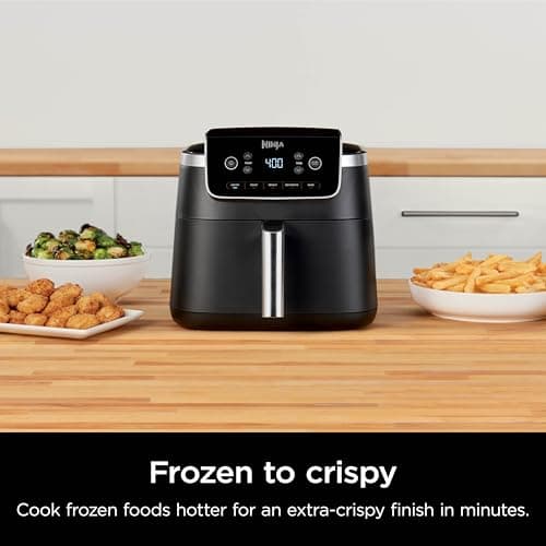 Ninja | Air Fryer | 5 QT Capacity | 5-in-1 Air Fry, Bake, Roast, Reheat, & Dehydrate | Air Crisp Technology | Nonstick Basket & Crisper Plate | Grey | AF142 6