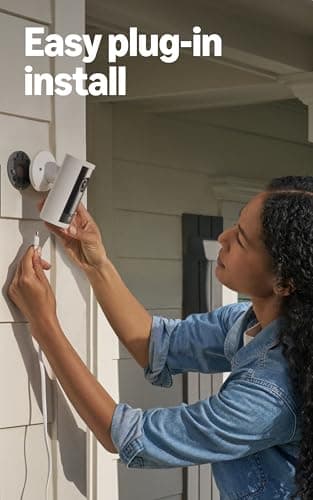 Ring Outdoor Cam Pro, Plug-In (newest model), Home or business security, Retinal 4K with wide-angle video, 10x Enhanced Zoom, and Low-Light Sight, White 5