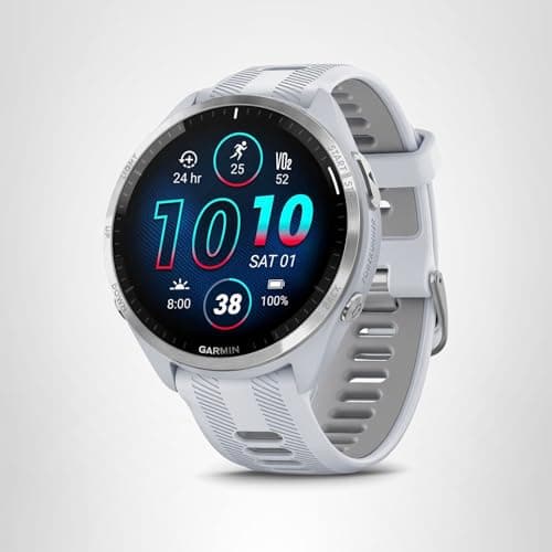 Garmin Forerunner® 965 Running Smartwatch, Colorful AMOLED Display, Training Metrics and Recovery Insights, Whitestone and Powder Gray 7