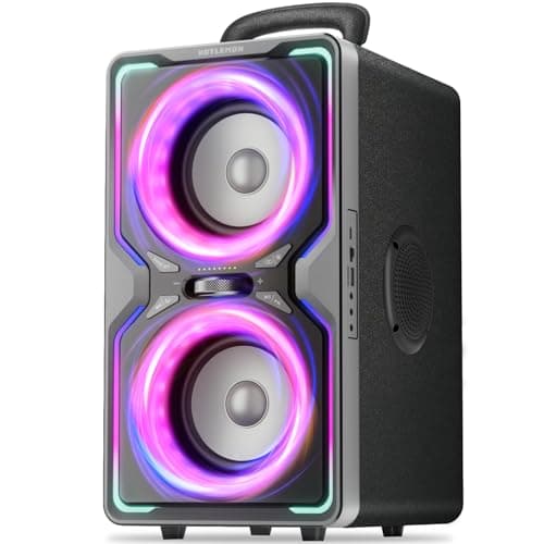 Hotlemon Large Bluetooth Speaker: 240W Peak Powerful Loud Sound with Deep Bass, 15H Playtime, Fast Charge, TWS, Portable Wireless Speakers for Outdoor, Party, Beach, Backyard, Home, Outside (Silver)