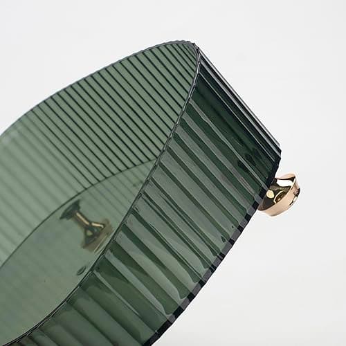 Makeup Perfume Organizer, Bathroom Vanity Tray, Decorative Dresser Tray, Countertop Organizer Tray for Cosmetics, Dark Green 2