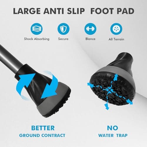 Folding Aluminum Underarm Crutches-Underarm Walking Crutches,Height Adjustable from 4'11" to 5'6", Upgraded Inflatable Airbag Design for Avoiding Axillary Pain,Walking Aid for Teens to Adults 5