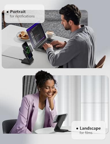 Mag.Safe Charger - iPhone Charger Stand, Fast Magnetic Wireless Charger for iPhone 17/16/15/14/13/12 Series - Black 6