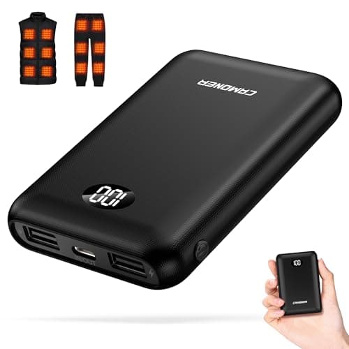 Camoner 5V 3A/2A 10000mAh Heated Vest Battery Pack, Power Bank for Heated Vest,Chair, Jacket, Blanket with LED Display,Portable Battery Pack for Soleilwear, for KOVNLO, for Yolikeb, for TIDEWE