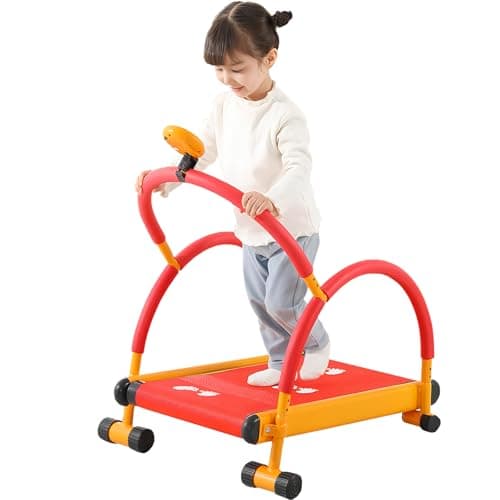 Kids Treadmill with LED Display and Handle Bar, Manual Toddler Treadmills for Home with Incline, Walking Pad Treadmill Workout Equipment for Boys and Girls Ages 3+