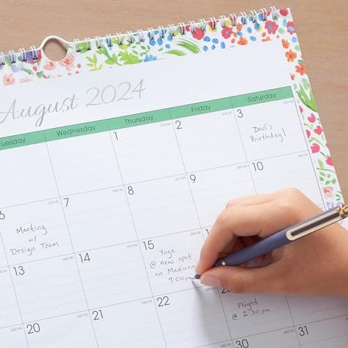 Blue Sky 2024-2025 Academic Year Monthly Wall Calendar, 15' x 12', Wirebound, Ditsy Dapple Light (148669-A25) 7