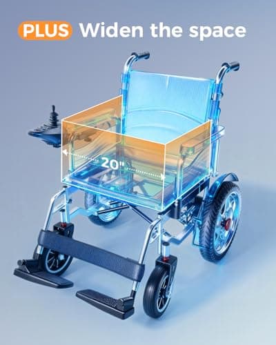 Electric Wheelchairs for Adults, 25+ Miles Long Travel Range, Foldable Motorized Wheelchair, Portable All-TerrainMotorized Wheelchair for The Elderly 5
