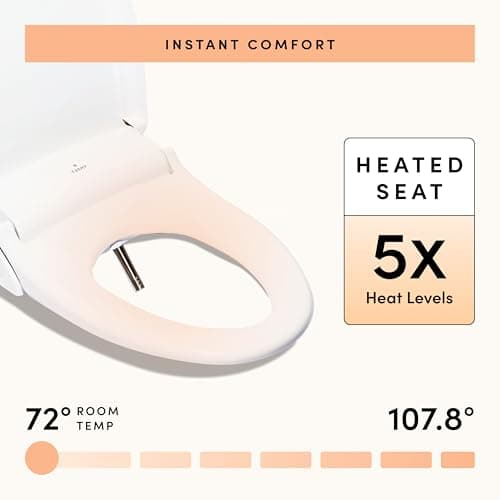 TUSHY Ace 2.0 Elongated Electric Bidet & Heated Seat. A Luxury Clean, Seat Sensor & Soft Close Lid, Self-Cleaning Nozzle, Remote Control Water Temp, Pressure Control, & Air Drier 6
