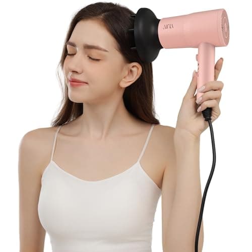 AINA Hair Dryer with Diffuser, Blow Dryer for Women | Advanced Ionic Technology, Ceramic Coating | Cold Shot Features Turbo Heat for Fast Drying and Shine 110V/ALCI (Babe Pink) 6