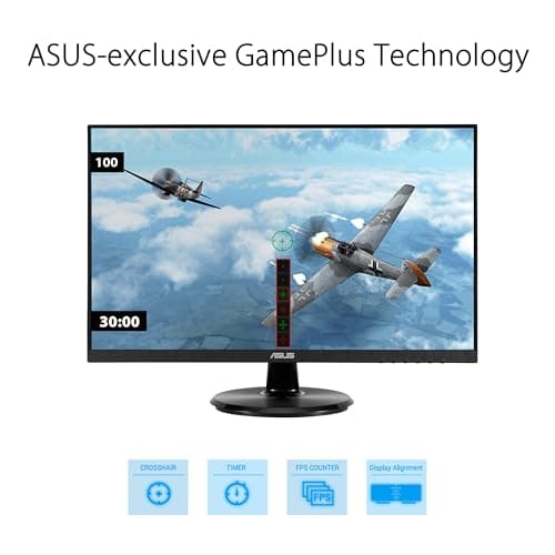 ASUS 27” 1080P Eye Care Monitor (VA27DQF) - IPS, Full HD, Frameless, 100Hz, 1ms, Adaptive-Sync, for Working and Gaming, Low Blue Light, Flicker Free, HDMI, DisplayPort, 3 Year Warranty 5