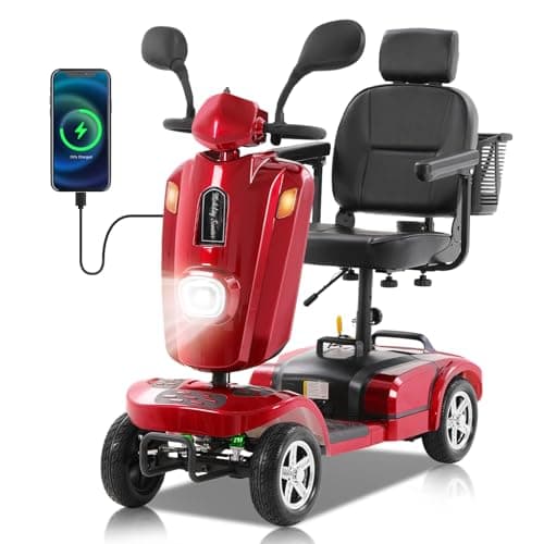 MobiCyc Heavy Duty Mobility Scooter for Adults & Seniors, 500W Motor, 16/26 Miles Long Range, 400 LBS Capacity, 10" All-Terrain Tires, Electric Scooter with Windshield & Suspension