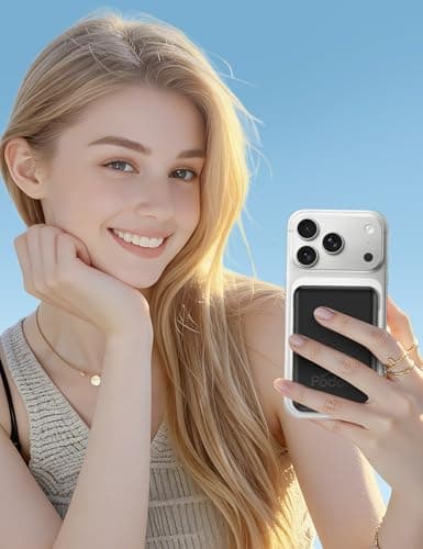 podoru for Magsafe Battery Pack, 10000mAh Magnetic Power Bank Built-in Double USB C Cables 22.5W PD Fast Charging LED Display Wireless Portable Charger for iPhone 17/16/15/14/13/12 Series-Black 7