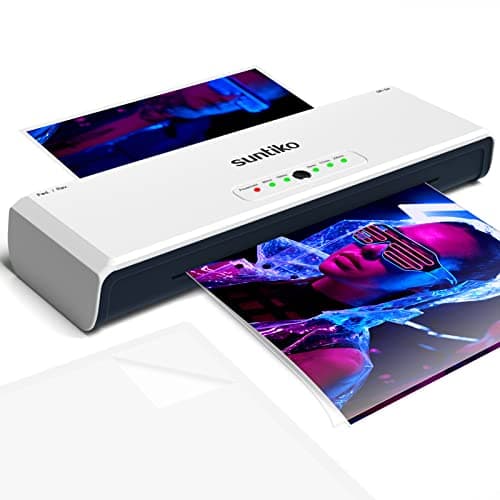 Laminator, A3 Laminator Machine, 4 Rollers Thermal Laminator, Quick Warm-Up, Fast Laminating Machine with 10 Laminating Pouches for Home Office School Use