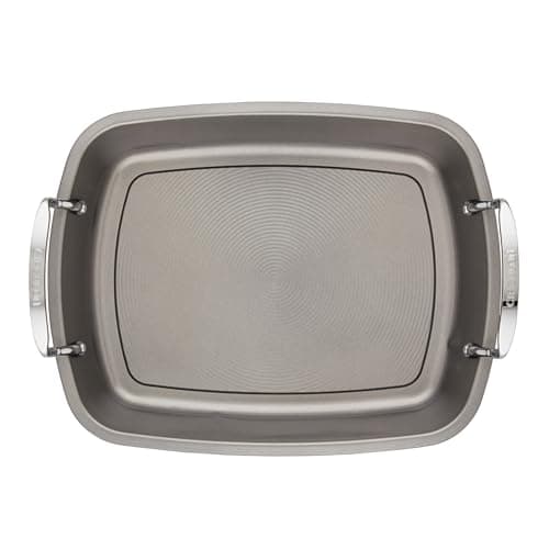 Circulon Nonstick Roasting Pan / Roaster with Rack - 17 Inch x 13 Inch, Gray 13